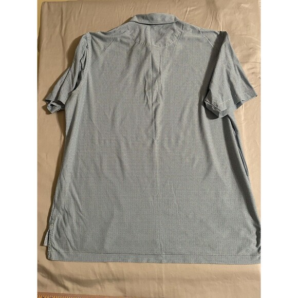 Peter Millar Polo Shirt Men Size XL Blue Dot Pattern Summer Comfort Short Sleeve - Picture 2 of 7